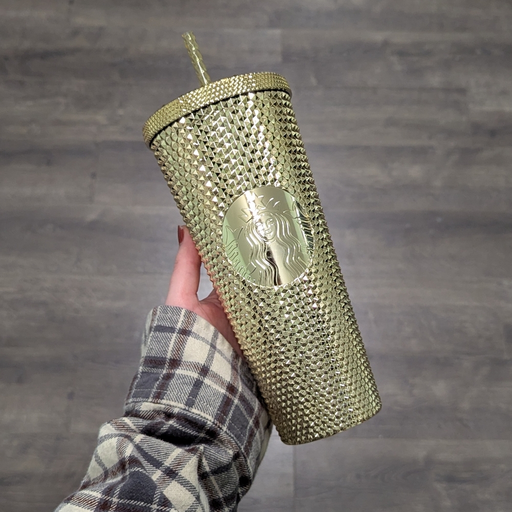 Starbucks Holiday 2022 Gold Venti Textured Tumbler